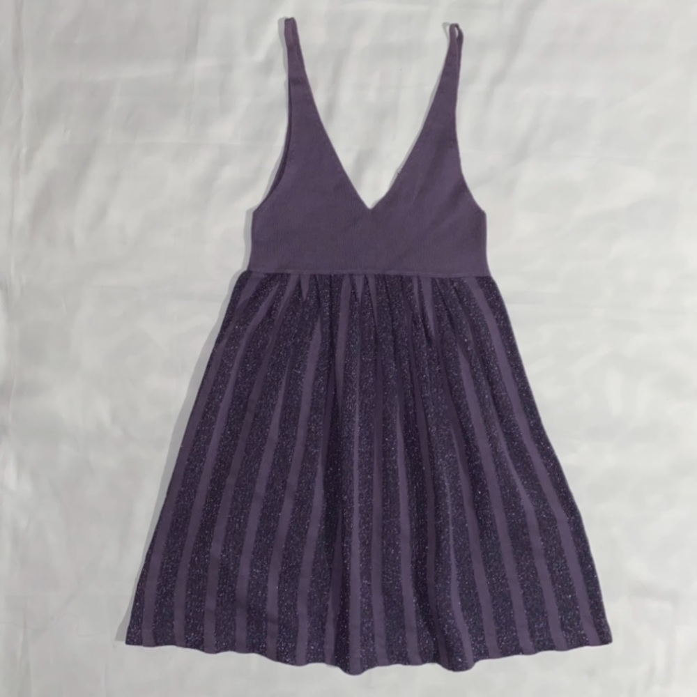 NWT Armani Exchange Purple Shimmery Tank Top Dress